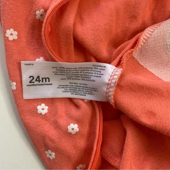 Carter's Kids Pajama Set - Pink, Orange, and Purple - Picture 12 of 13